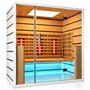 Infrarød kabine Select 3 personer - Energieffektiv sauna - A++- Infrarødt fuldt spektrum A.B.C +Mica Wave