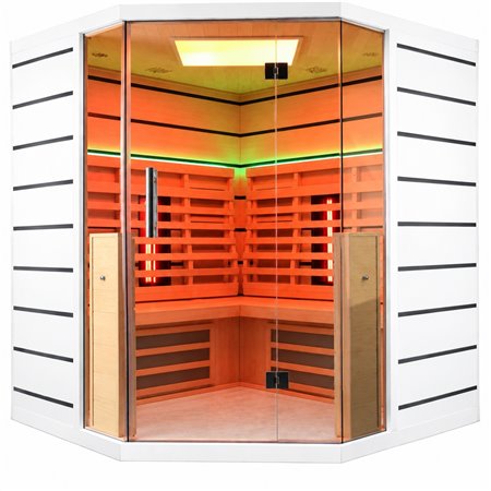 Infrarødt sauna Select hjørne - Energieffektiv sauna - A++- Infrarødt fuldt spektrum A.B.C +Mica Wave