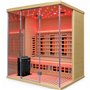 Combisauna 3 personers - Energieffektiv sauna - A++- Infrarødt fuldt spektrum A.B.C