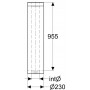 Skorstene og røgrørene til saunaovne Skorstenens længde Schiedel, 955 mm 120
