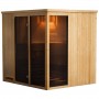 Lige sauna model med 2 sideglas Hver lige model med 2 sideglas 5 pers Ydre dimensioner: Længde: 1940 mm Højde: 1990 mm Bredde: 1