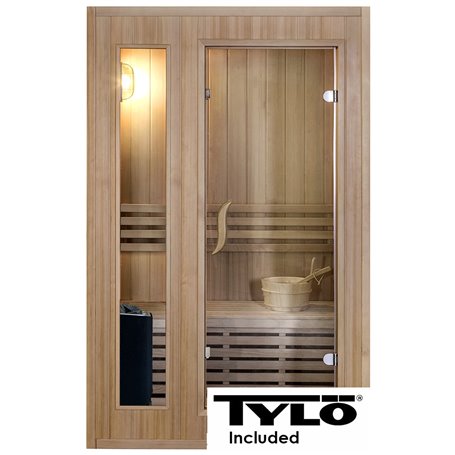 Sauna Traditionel klassisk til 2 personer Traditionel sauna til 2 personer. Størrelse: 1200 x 1100 x 1900 mm Træ: Hem låg