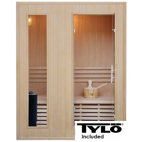Sauna Traditionel klassisk til 3 personer Traditionel sauna til 3 personer. Størrelse: 1530 x 1100 x 1900 mm Træ: Hemlock