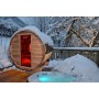 Udendørs sauna Infrarød Saunabar i cedertræ med infrarød varme Infra-sauna tynd til 3 personer Størrelse: 2024 x 1500 x 2070 m