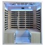 Infrarød sauna Glossy hvid glaseret 4 personer- Energieffektiv sauna - A++- Carbon Wave - FAR infrared