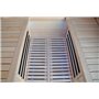 Infrarød sauna Glossy hvid glaseret 4 personer- Energieffektiv sauna - A++- Carbon Wave - FAR infrared