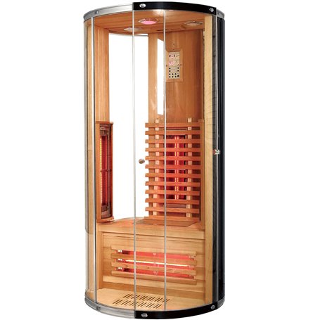 IR sauna Jade enkelt runde - Energieffektiv sauna - A++- Infrarødt fuldt spektrum A.B.C +Mica Wave