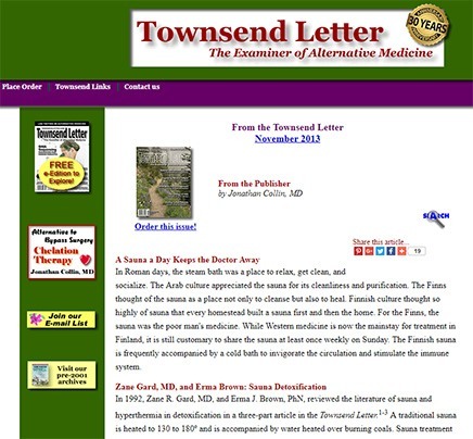 Townsend Letter infrarød sauna